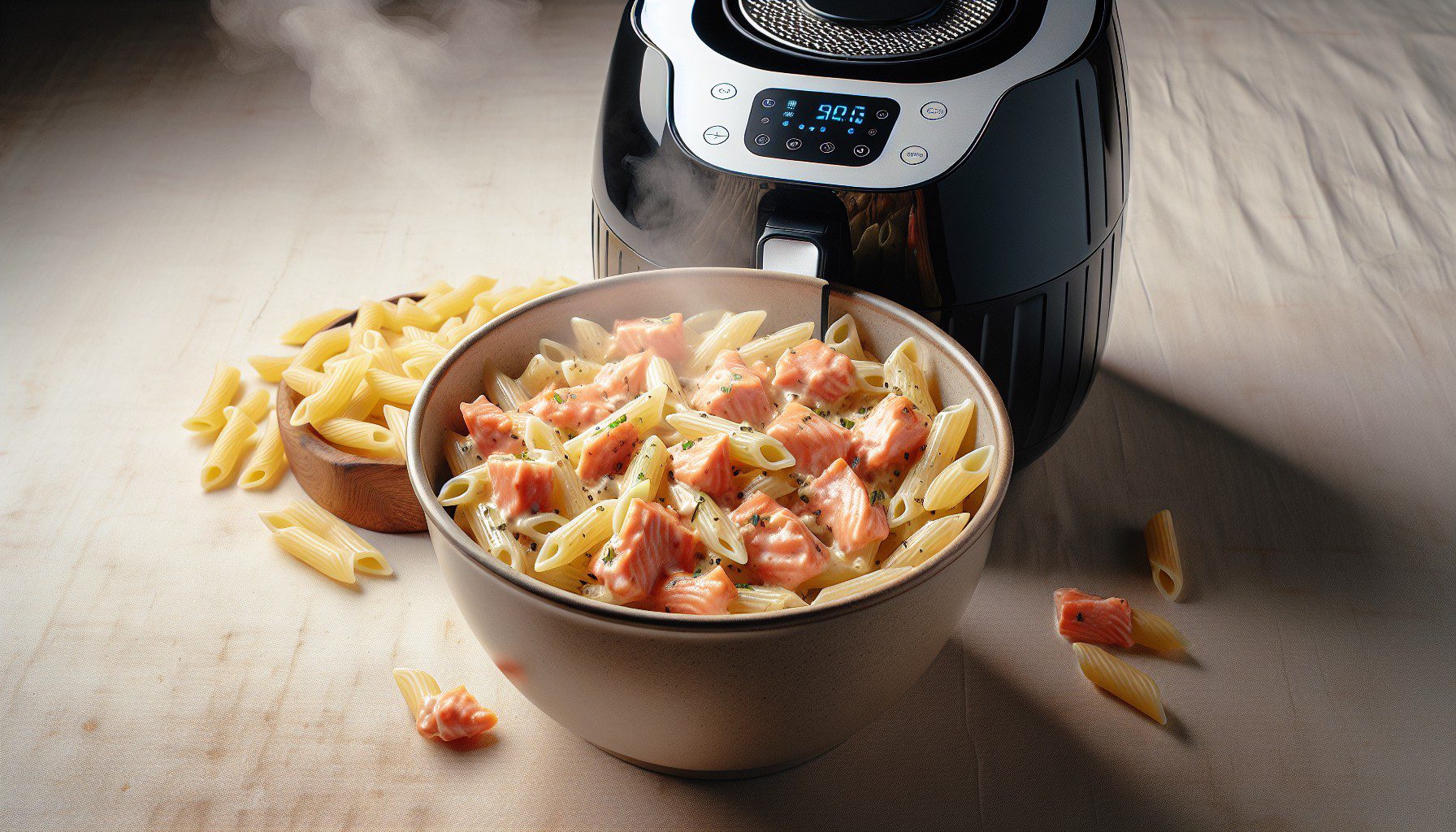 Kermainen Lohipasta Airfryer