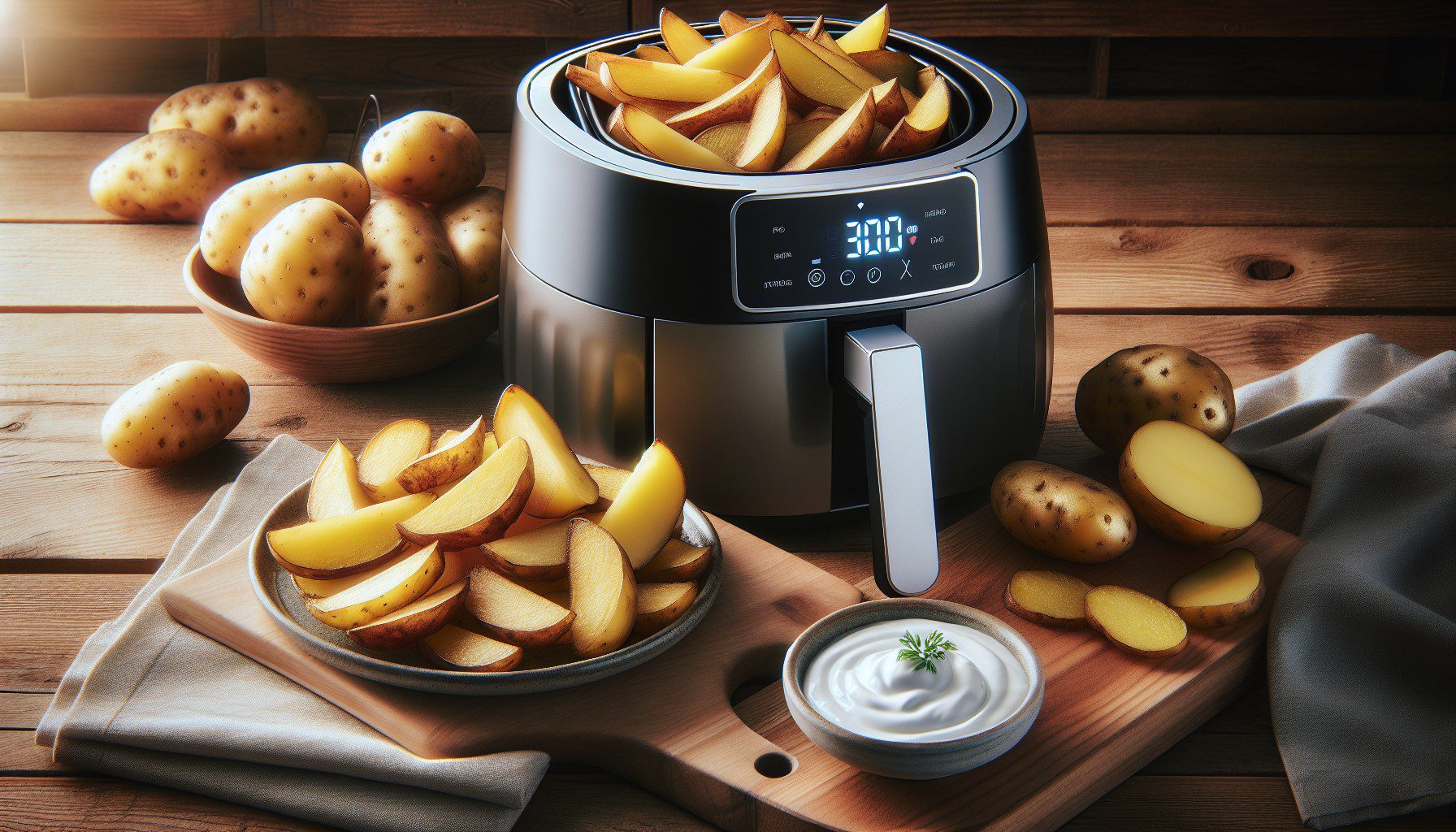 lohkoperunat airfryer