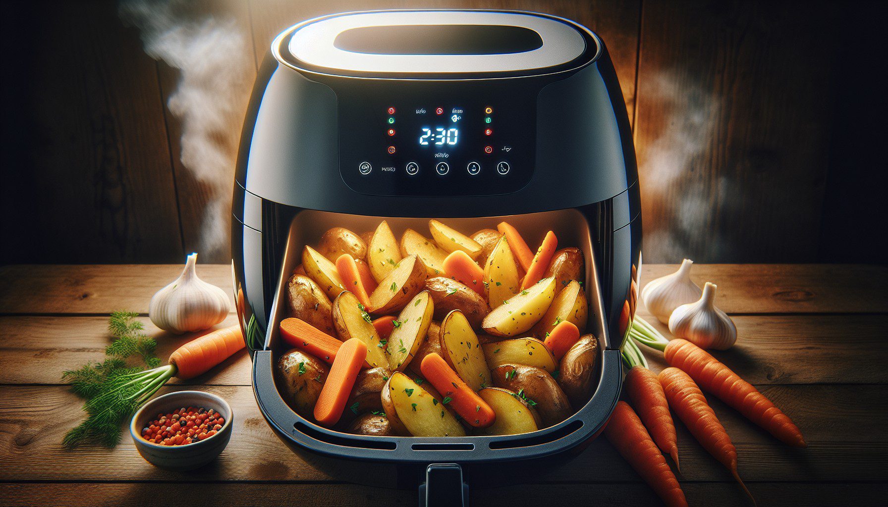 Lohkoperunat Ja Porkkanat Airfryer