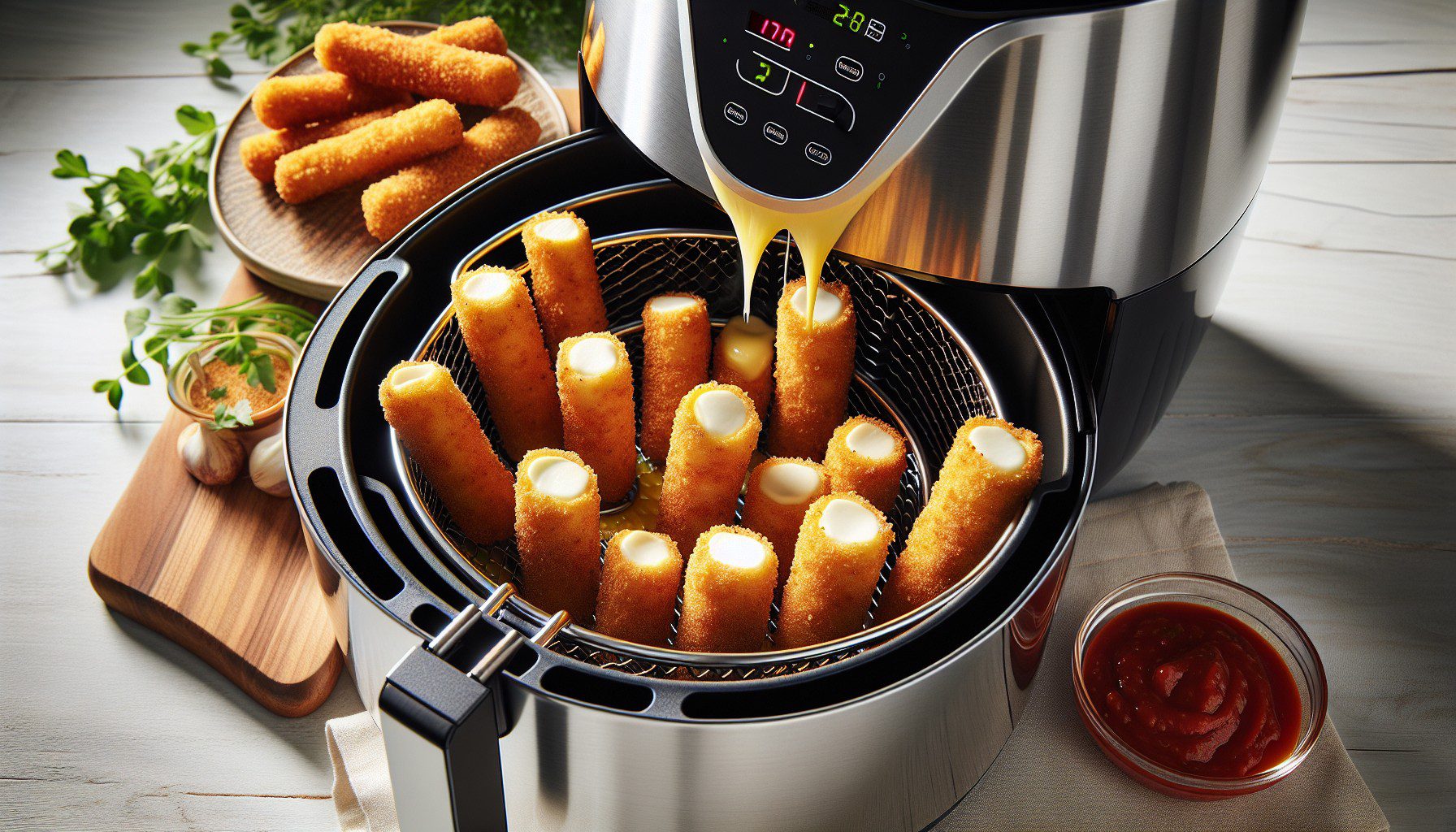 Mozzarellatikut Airfryer