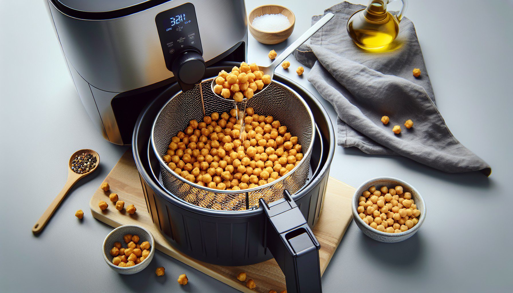 Paistetut Kikherneet Airfryer